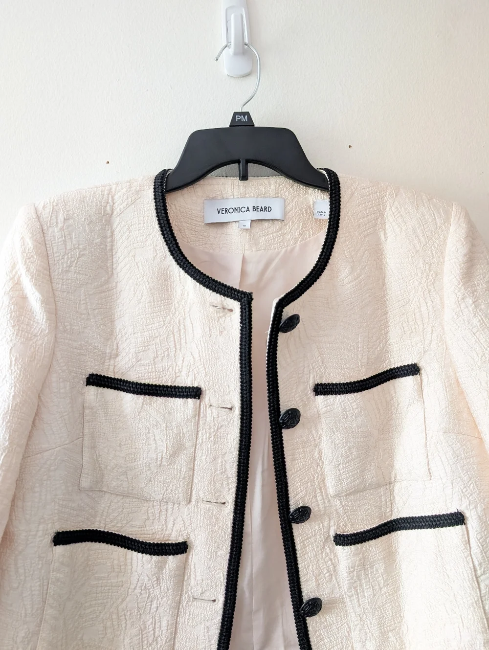 Veronica Beard Darla Lady Jacket Blazer Ivory Size 10 - Picture 8 of 14